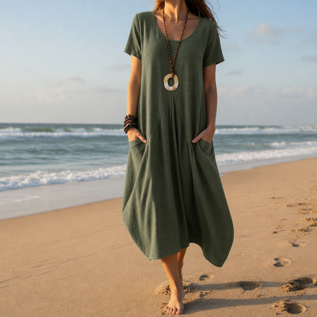 Claire | Trogir Pocket Relaxed Midi Dress