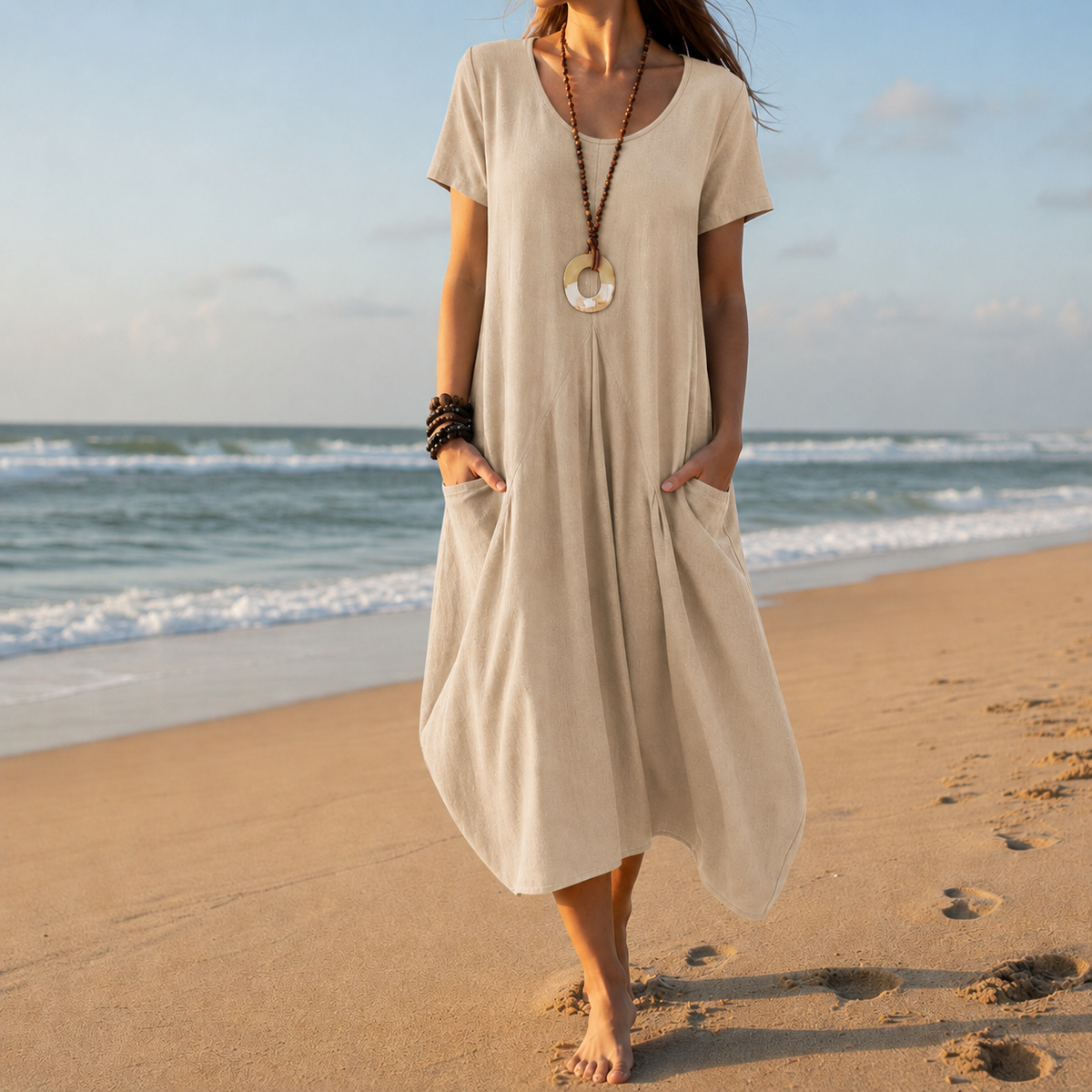 Claire | Trogir Pocket Relaxed Midi Dress
