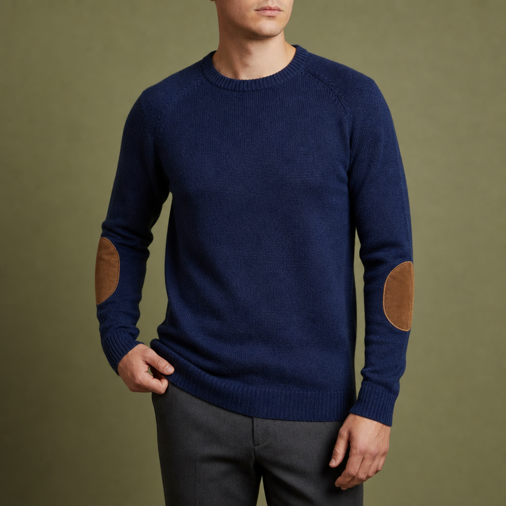 Connor | Thassos Elbow Patch Sweater