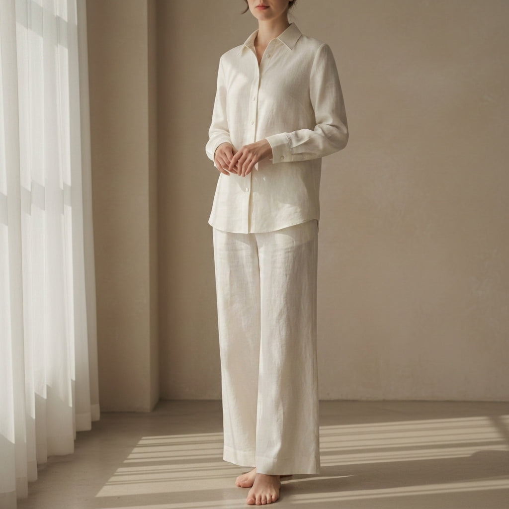 Eleanor | Viana Linen Shirt Trouser Set
