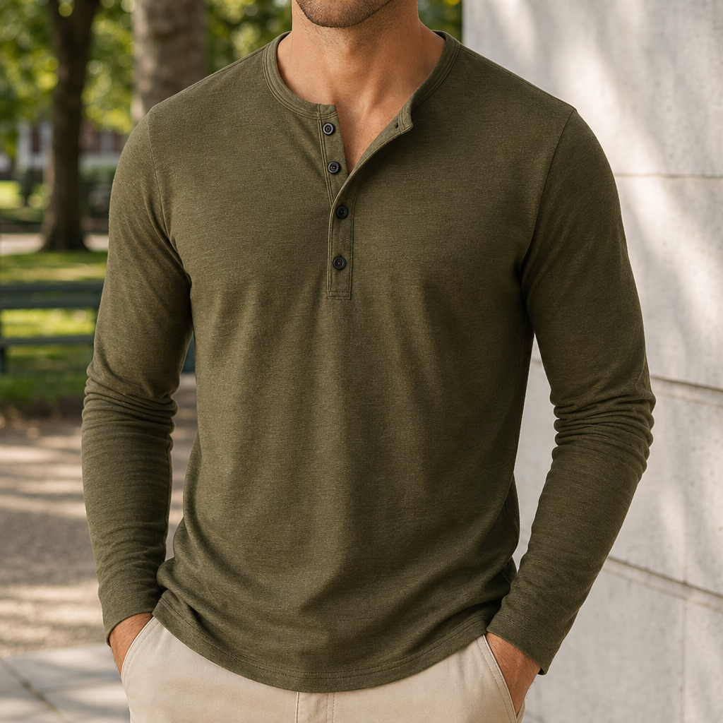 Eli | Samos Slim Fit Henley Shirt