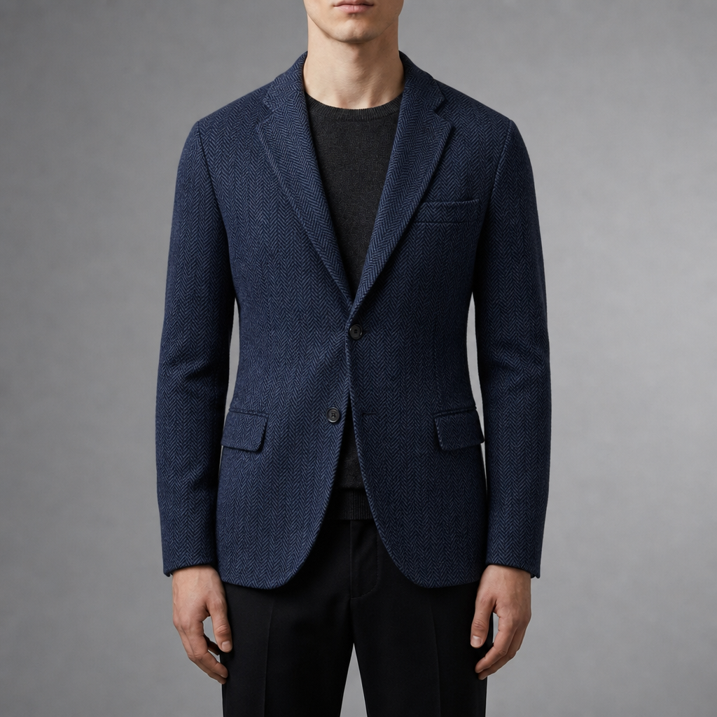 Elijah | Herringbone Wool Blazer