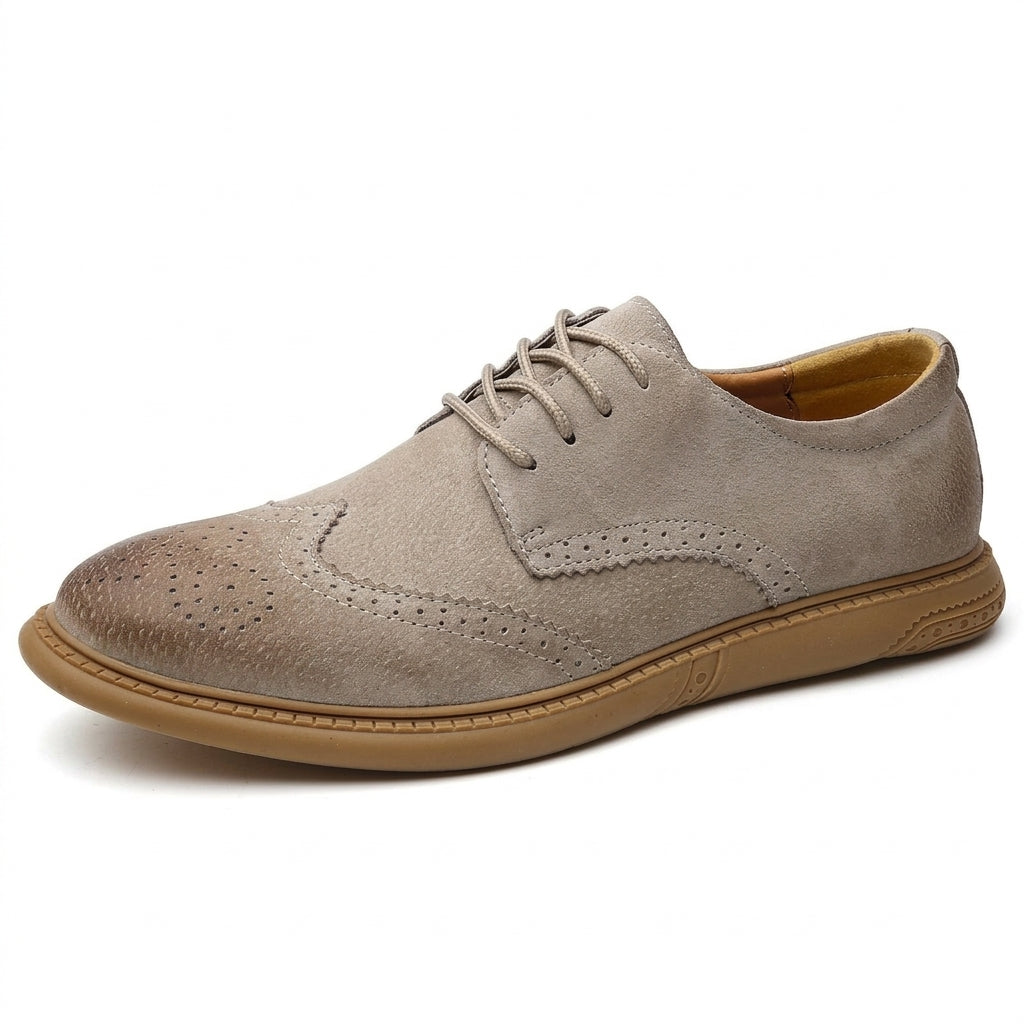 Elijah | Maratea Faux Suede Brogue Shoes