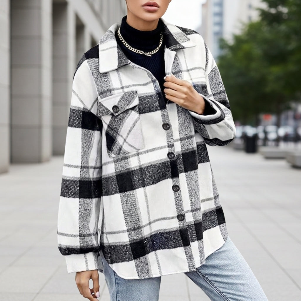 Ellie | Funchal Plaid Flannel Shacket