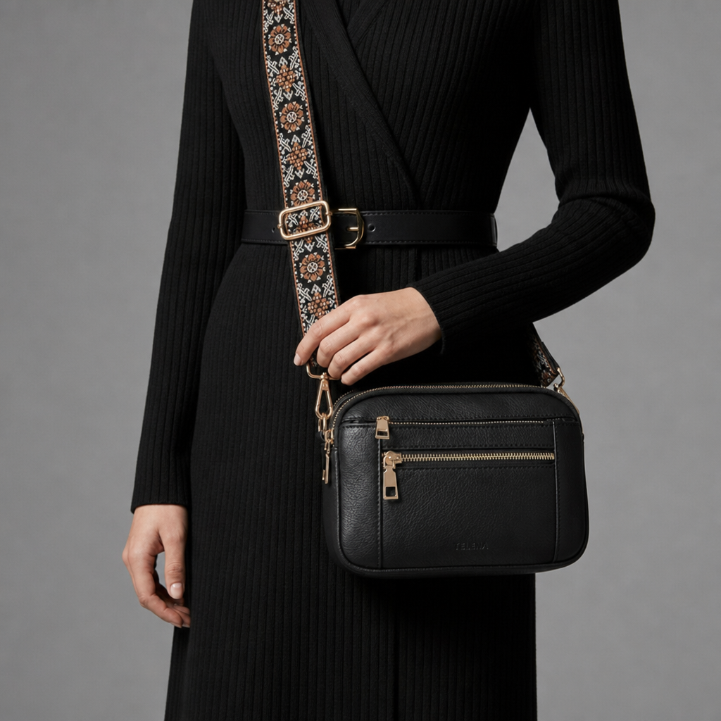 Ellie | Menerbes Faux Leather Crossbody Bag