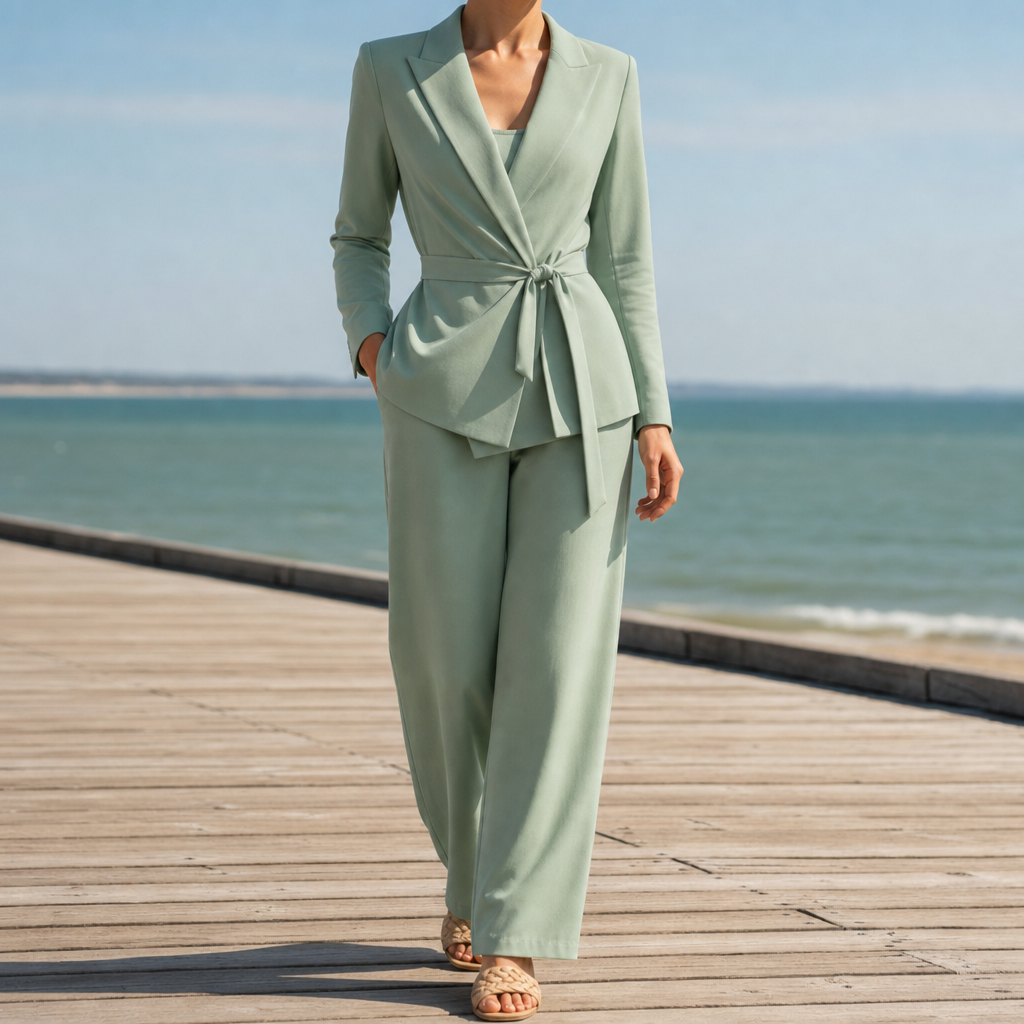 Emilia | Roquebrune Belted Blazer Trouser Set