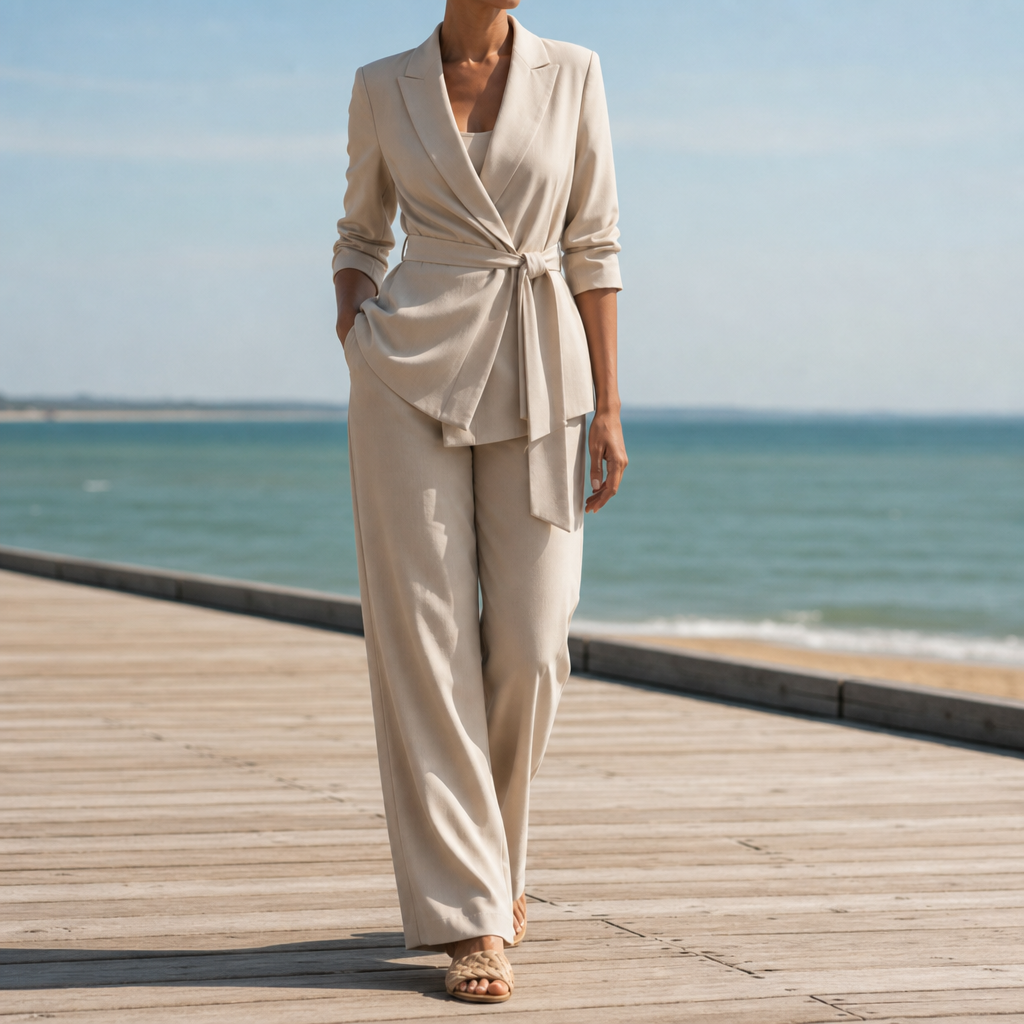 Emilia | Roquebrune Belted Blazer Trouser Set