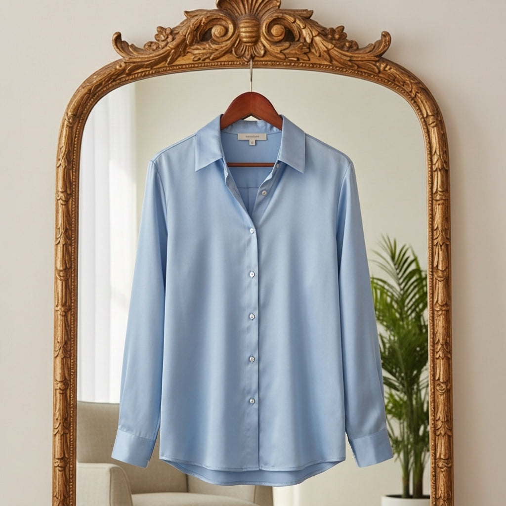 Emilia | Valen Satin Long Sleeve Blouse