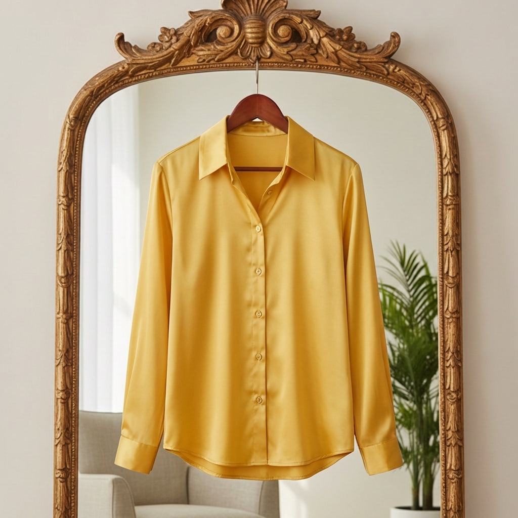 Emilia | Valen Satin Long Sleeve Blouse
