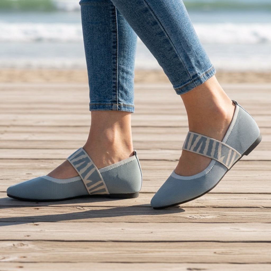 Emily | Bolzano Knit Mary Jane Flats
