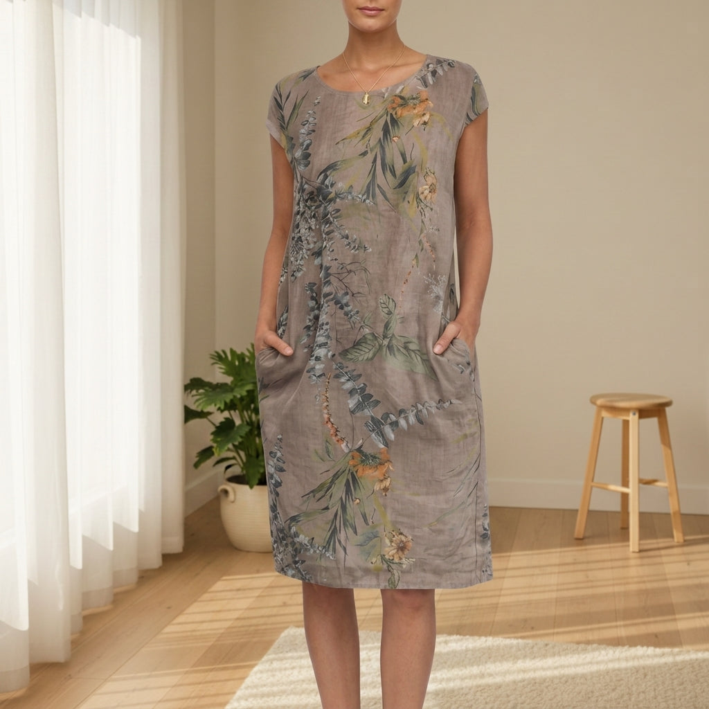 Emma | Cortona Clara's Cap Sleeve Midi Dress