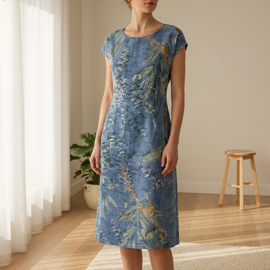 Emma | Cortona Clara's Cap Sleeve Midi Dress