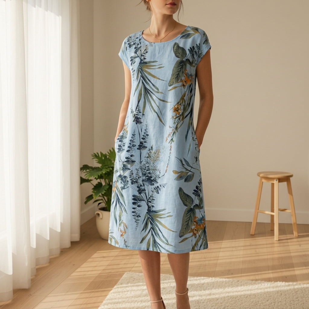 Emma | Cortona Clara's Cap Sleeve Midi Dress