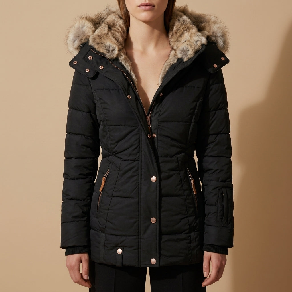 Emma | Ericeira Faux Fur Hood Puffer Jacket
