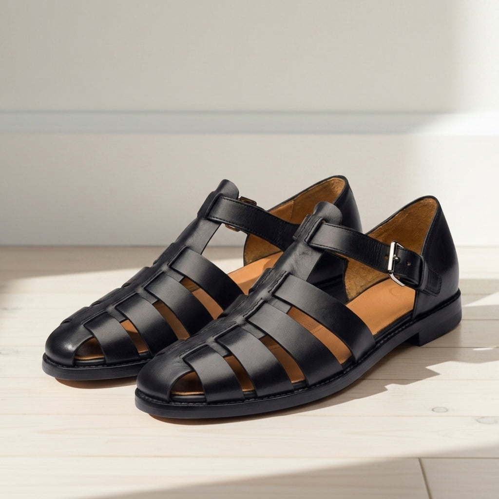 Emma | Uzes Leather Fisherman Sandals