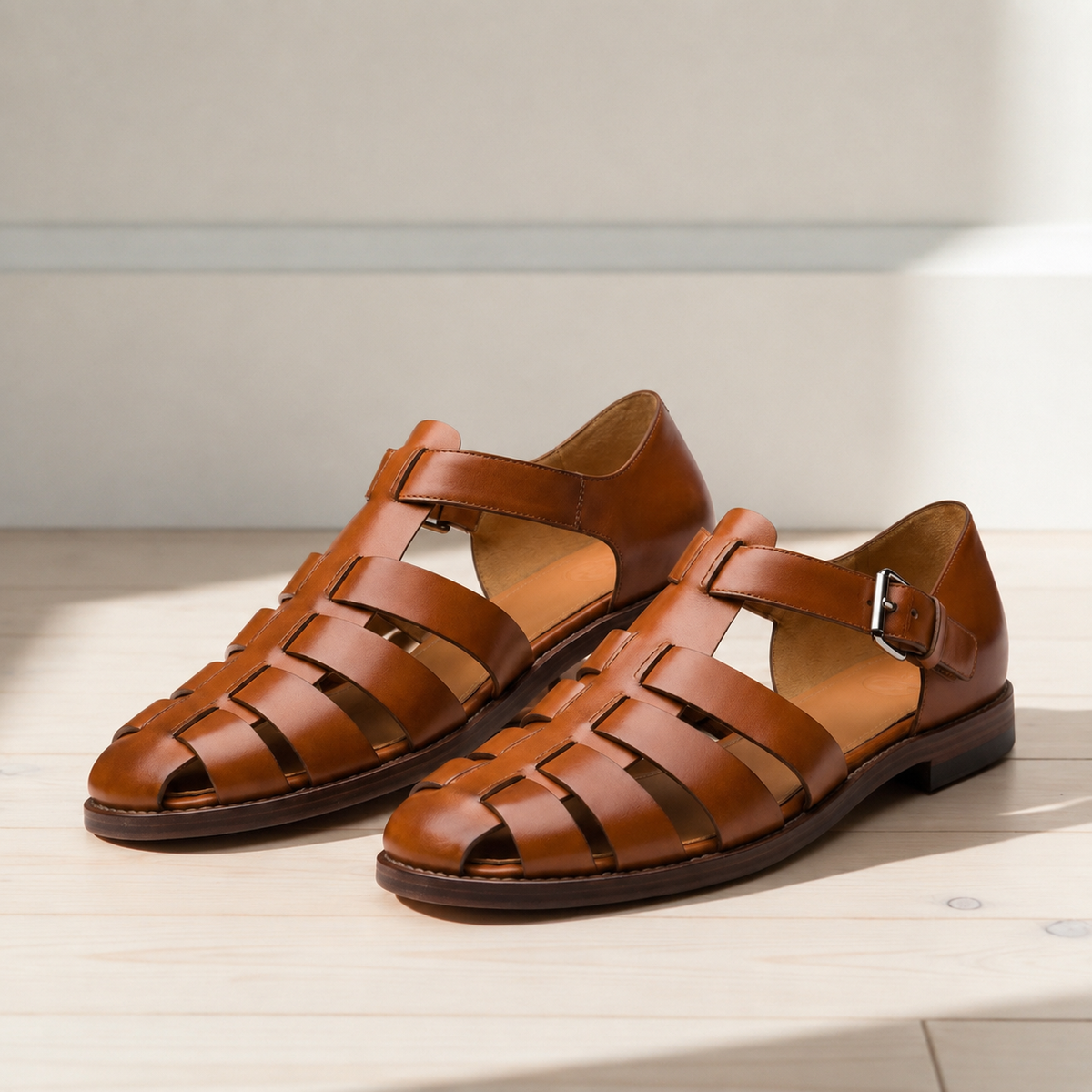 Emma | Uzes Leather Fisherman Sandals