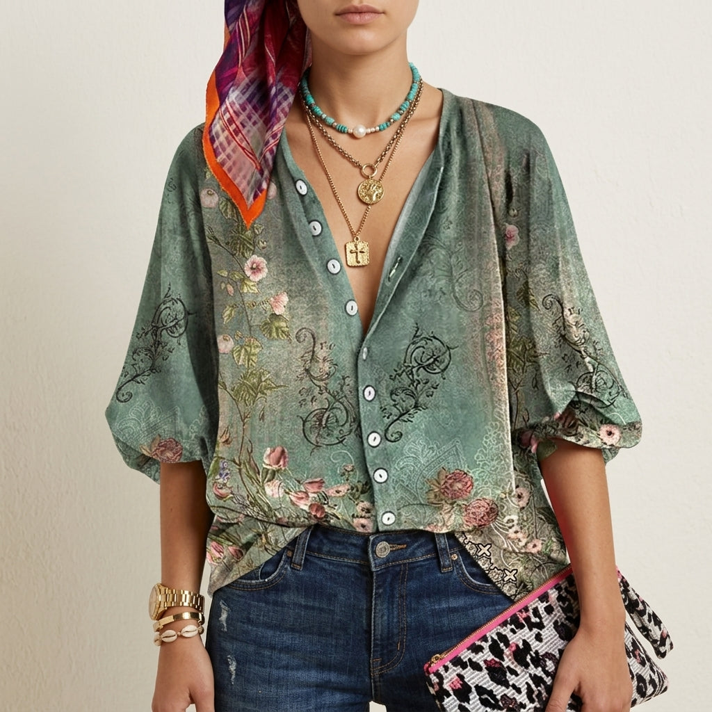 Eva | Antibes Clara Button-Up Blouse