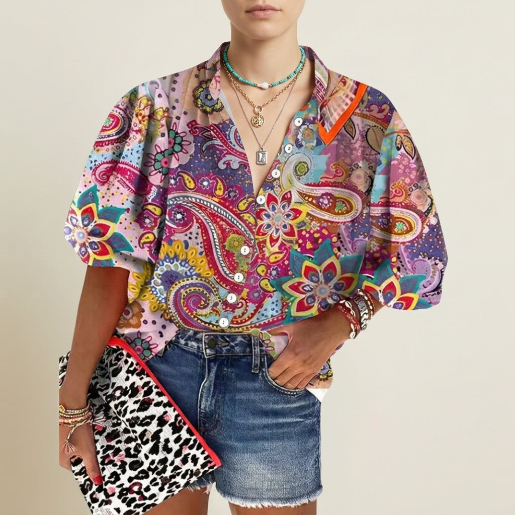 Eva | Antibes Clara Button-Up Blouse