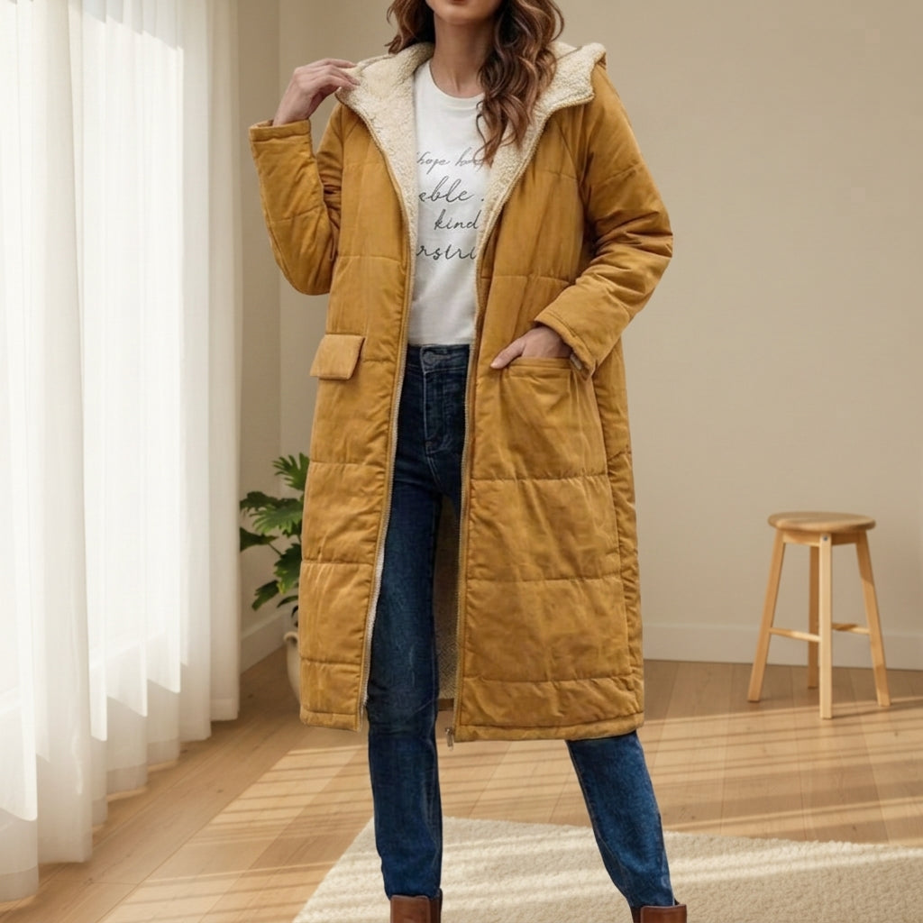 Evelyn | Milos Sherpa-Lined Long Puffer Coat
