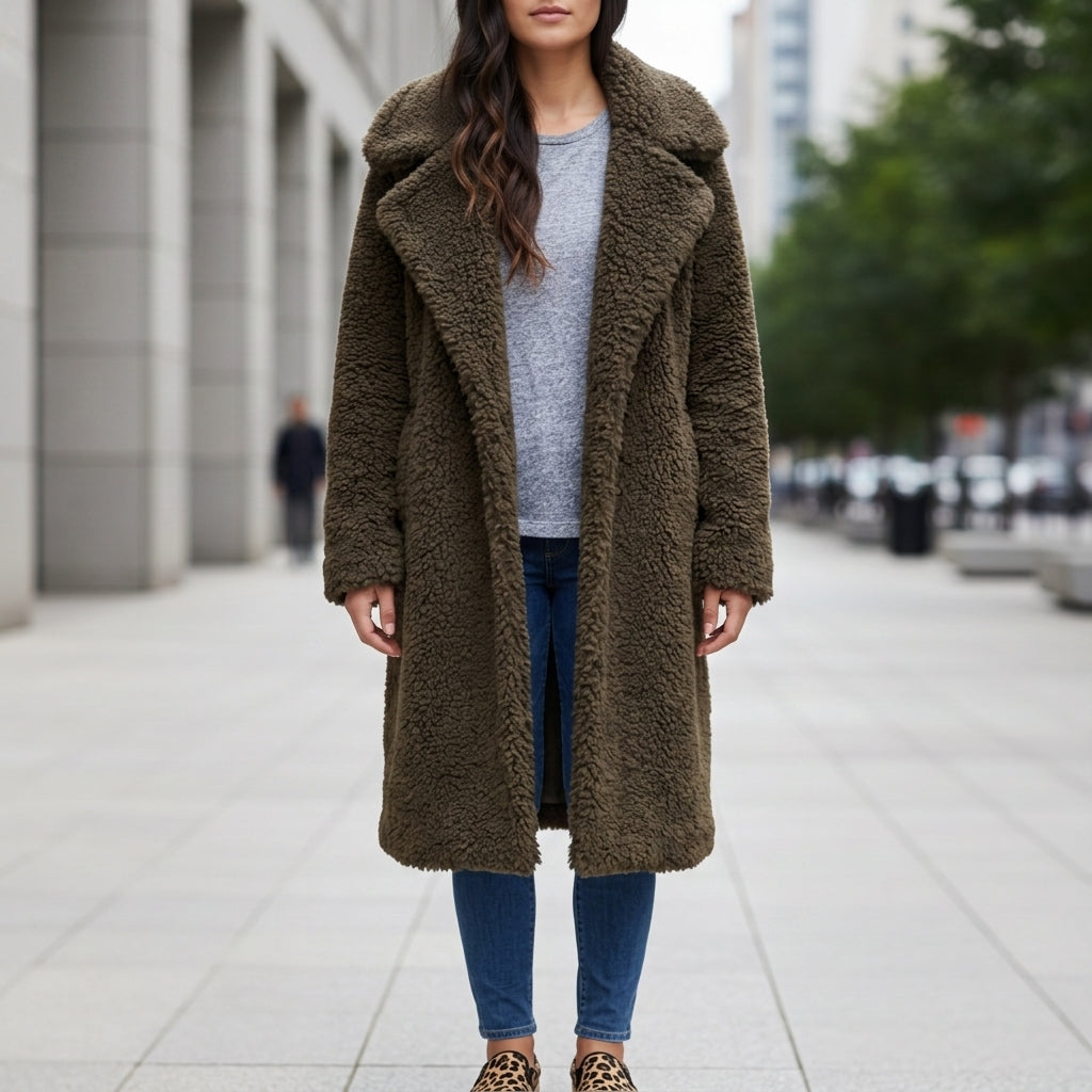 Gianna | Noto Long Teddy Coat