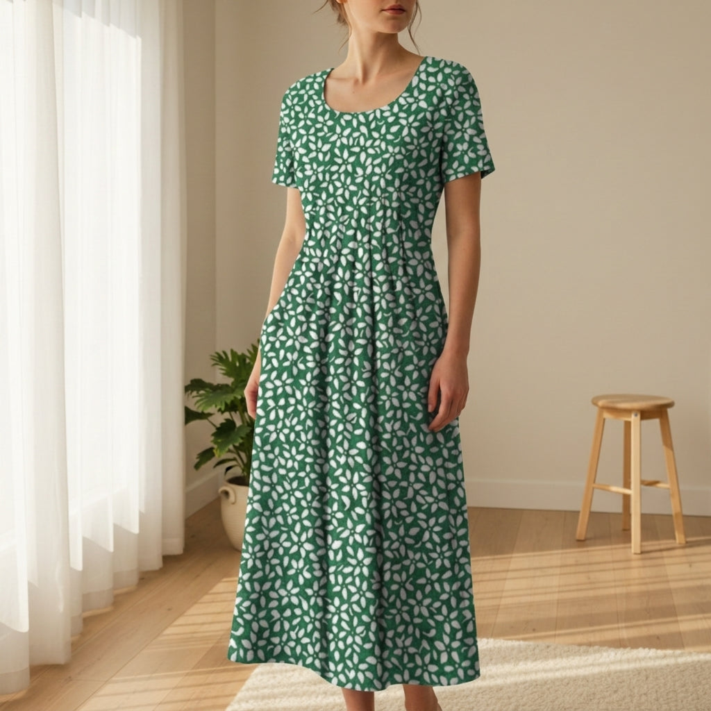 Grace | Paloma Print Short Sleeve Midi Dress