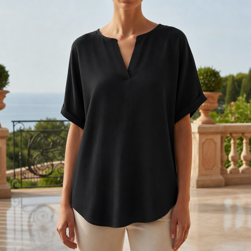 Grace | Sanremo V-Neck Relaxed Blouse