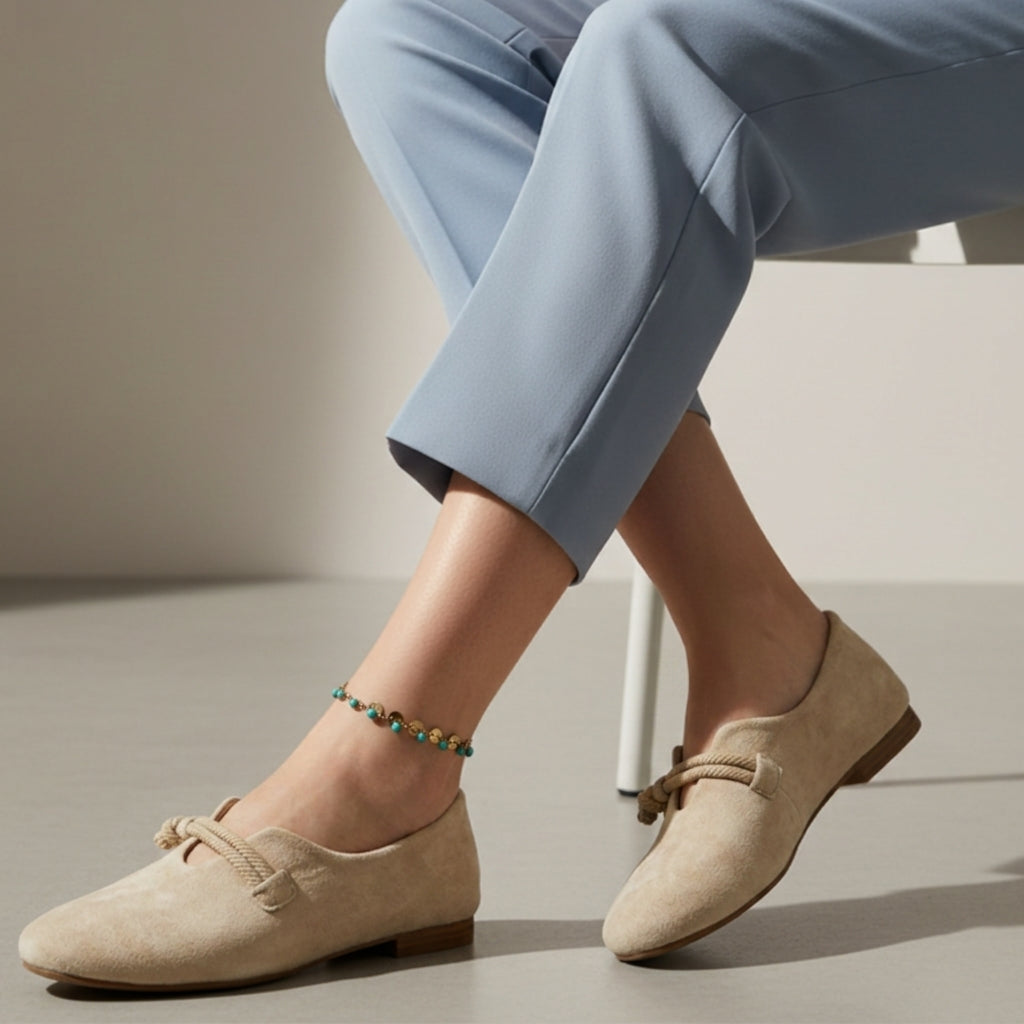 Grace | Verona Suede Rope-Tie Loafers