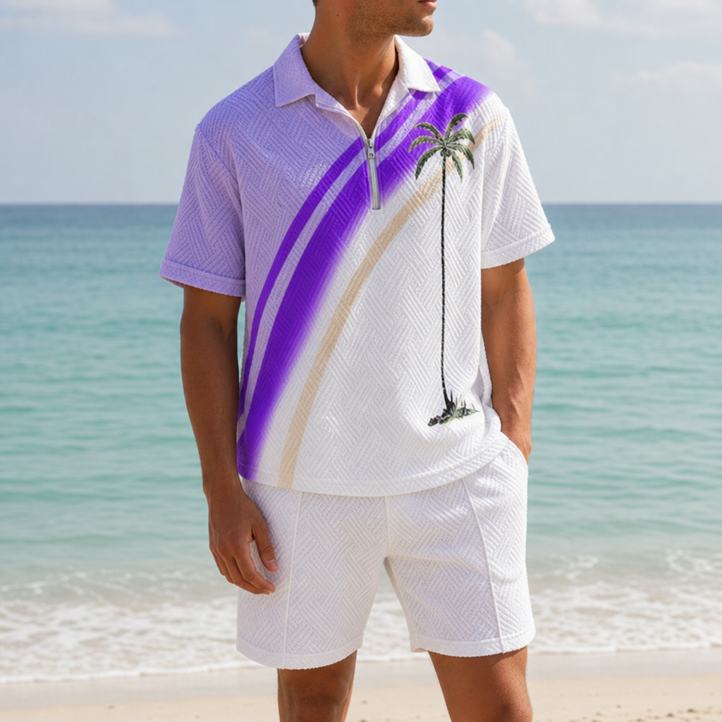 Grayson | Bergamo Palm Print Polo Co-Ord