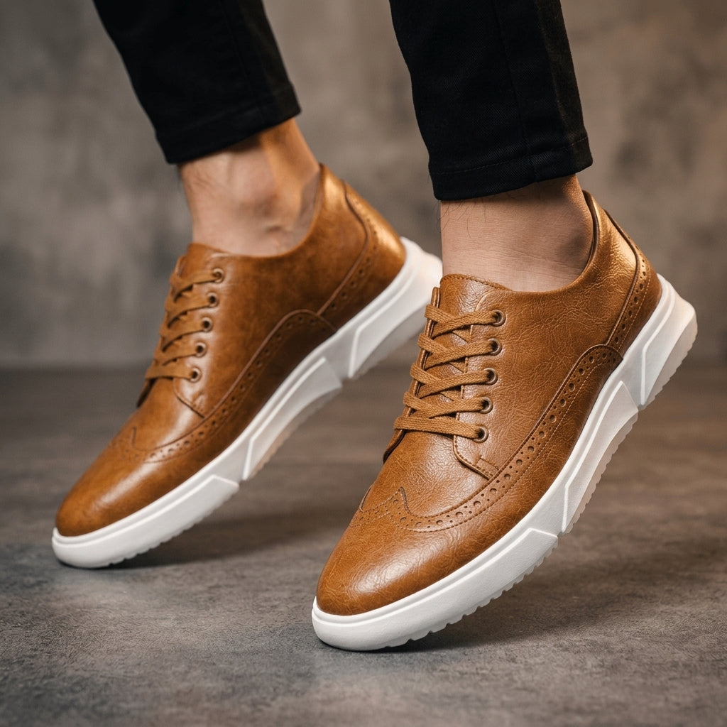 Grayson | Camogli Leather Brogue Sneakers