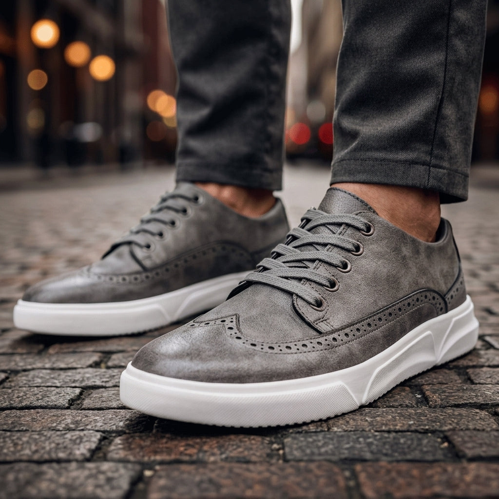 Grayson | Camogli Leather Brogue Sneakers