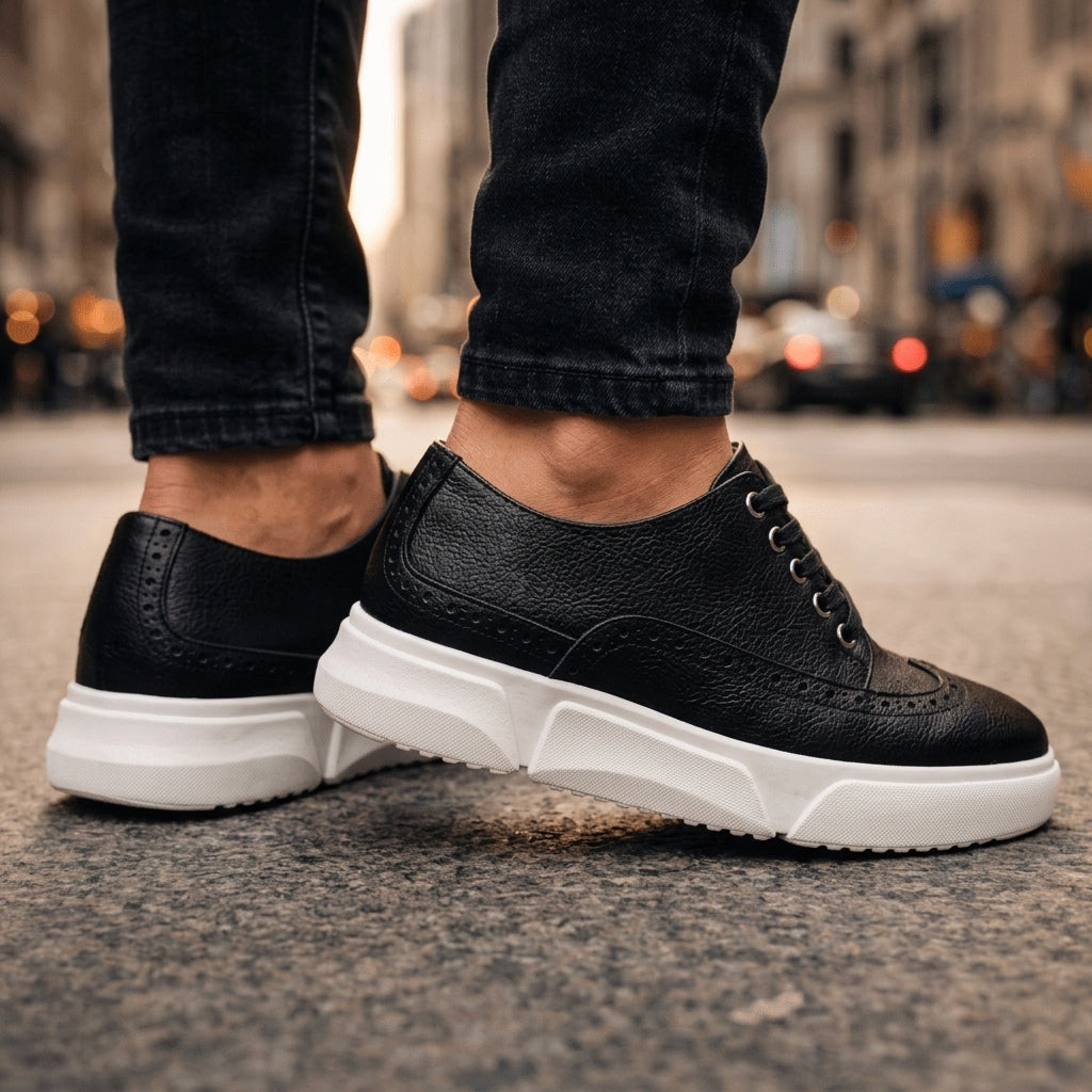 Grayson | Camogli Leather Brogue Sneakers