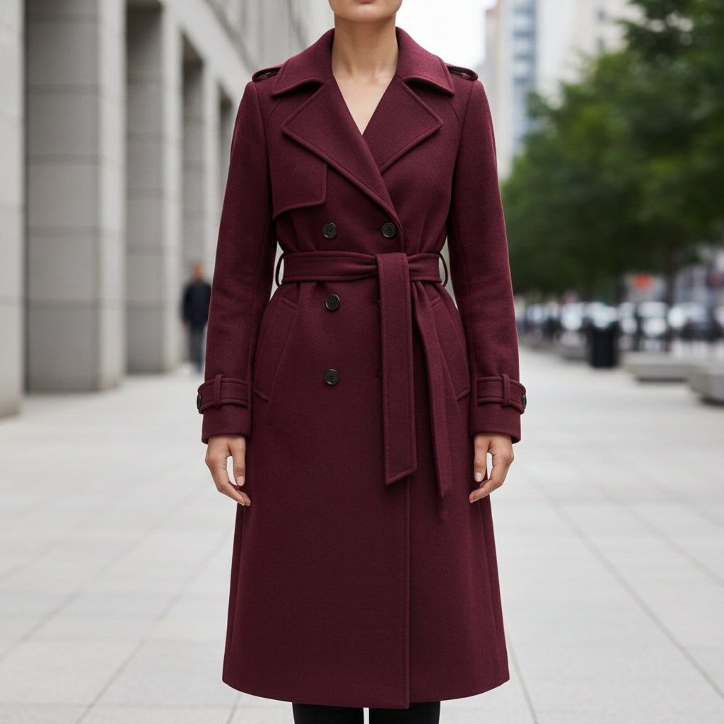 Hadley | Monsaraz Belted Wool Trench Coat
