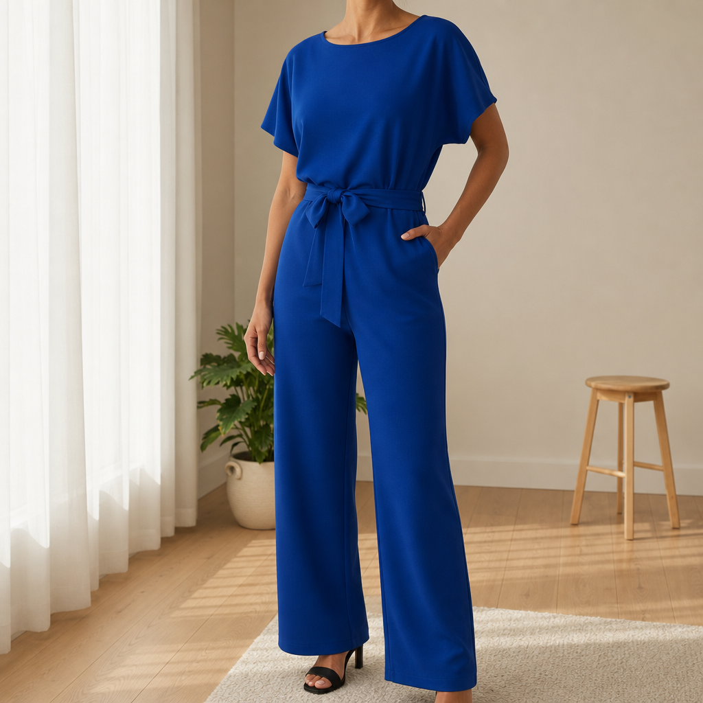 Harper | Antibes Belted Batwing Jumpsuit