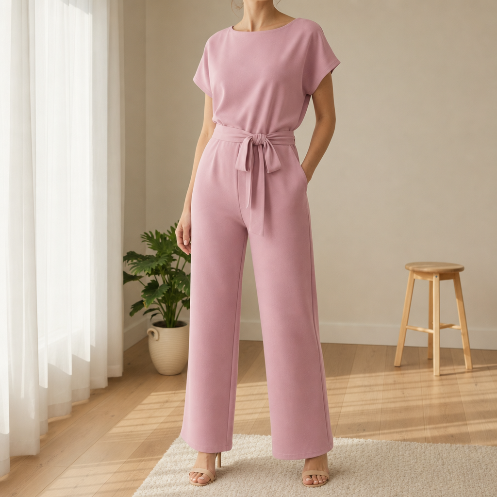 Harper | Antibes Belted Batwing Jumpsuit