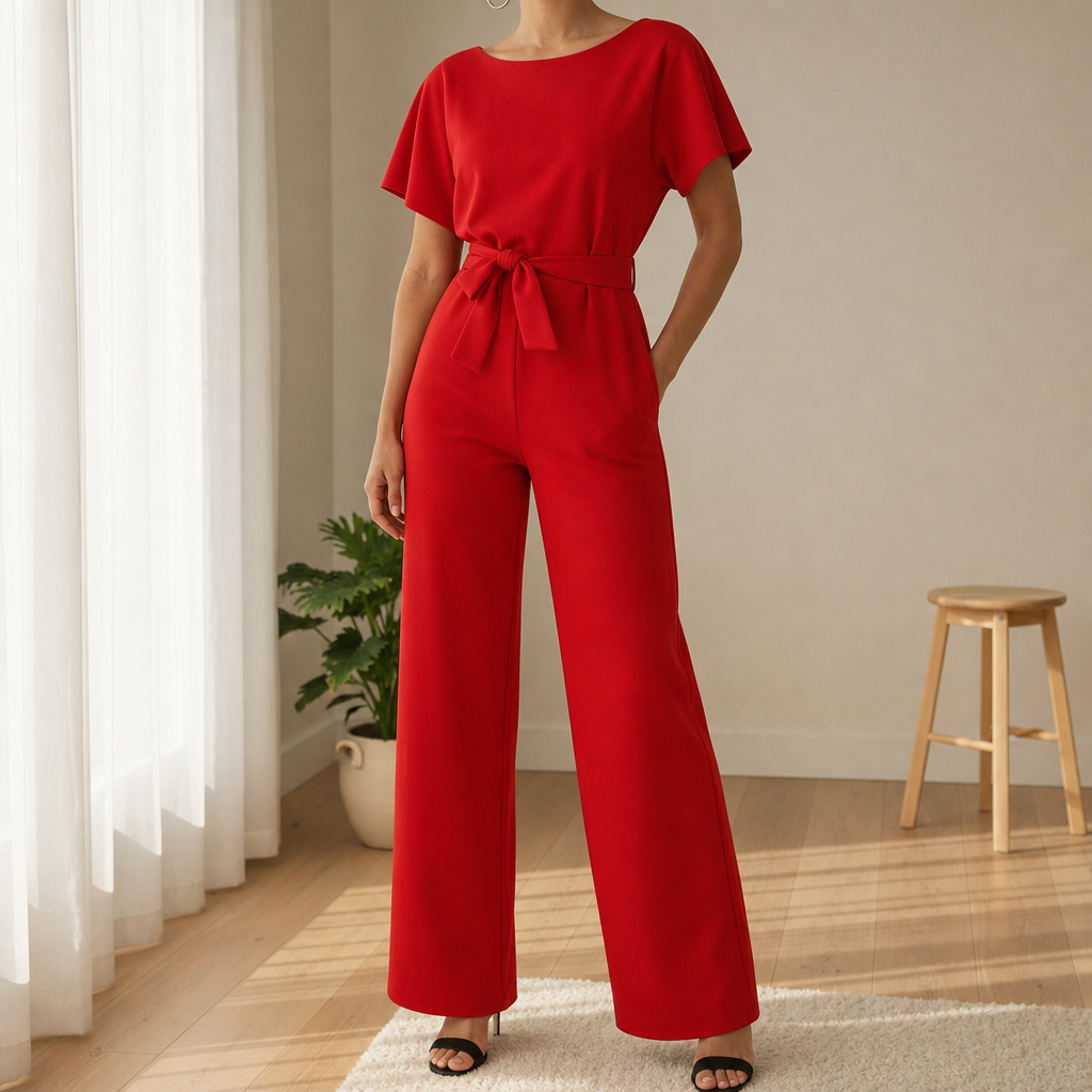 Harper | Antibes Belted Batwing Jumpsuit