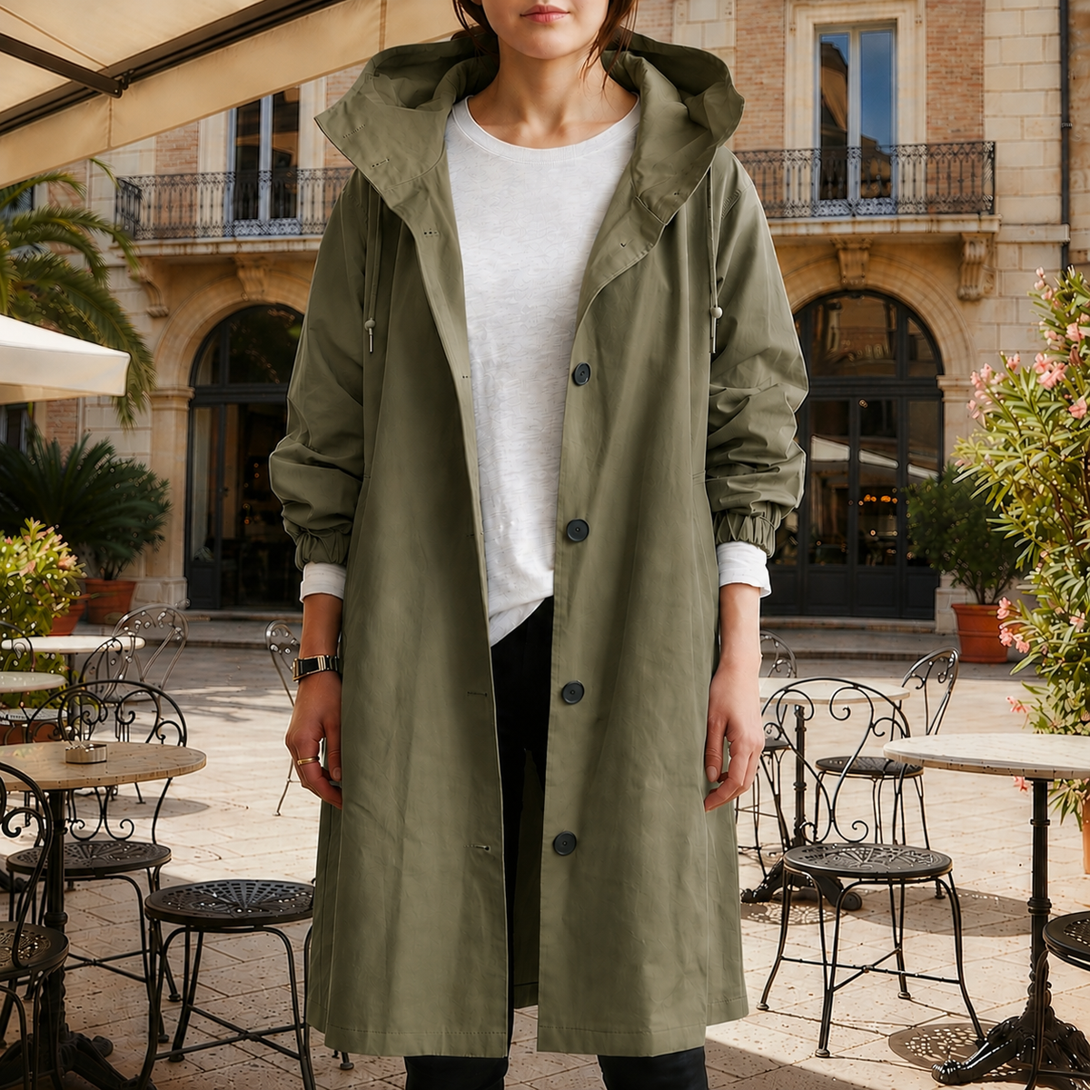 Hazel | Annecy Hooded Waterproof Trench Coat