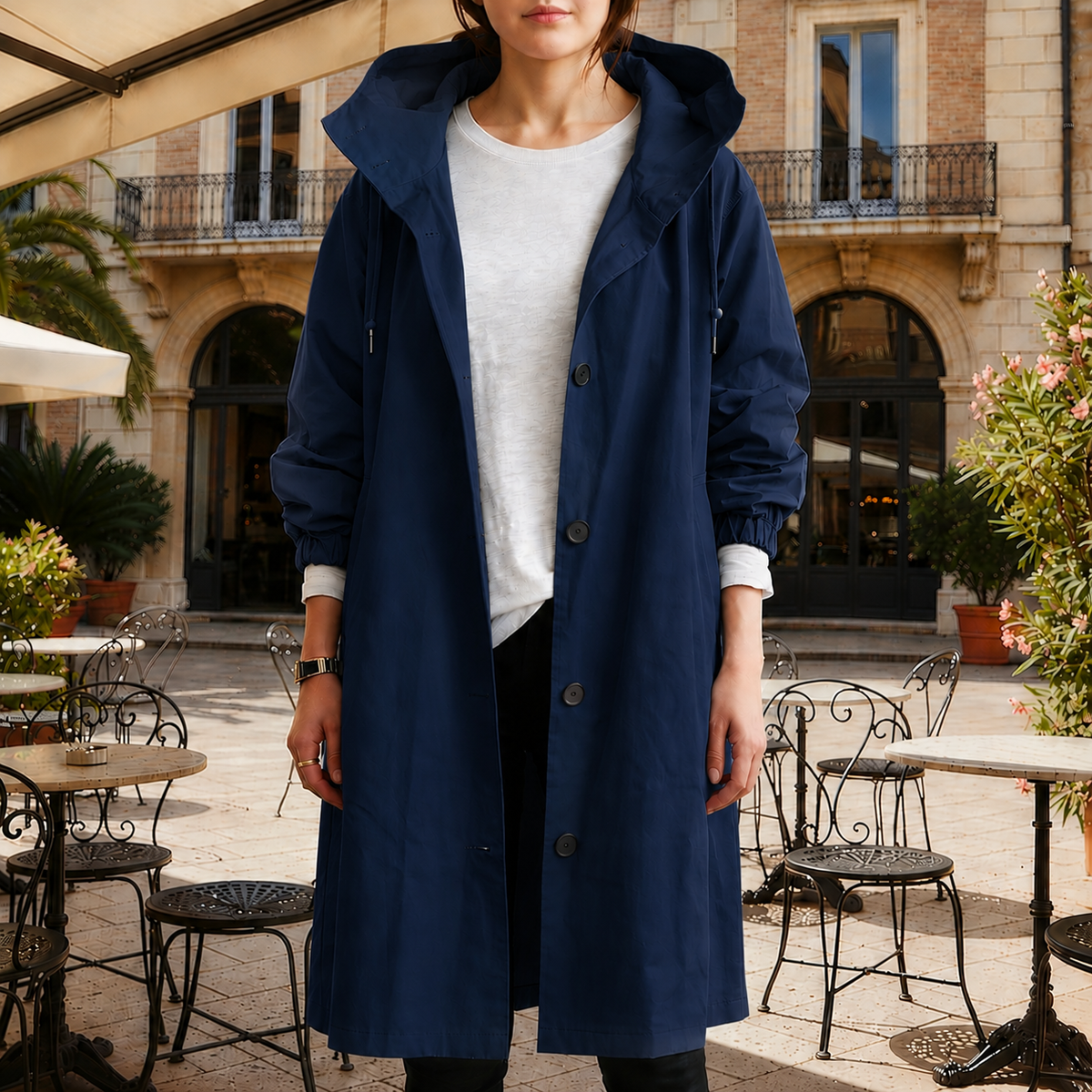 Hazel | Annecy Hooded Waterproof Trench Coat