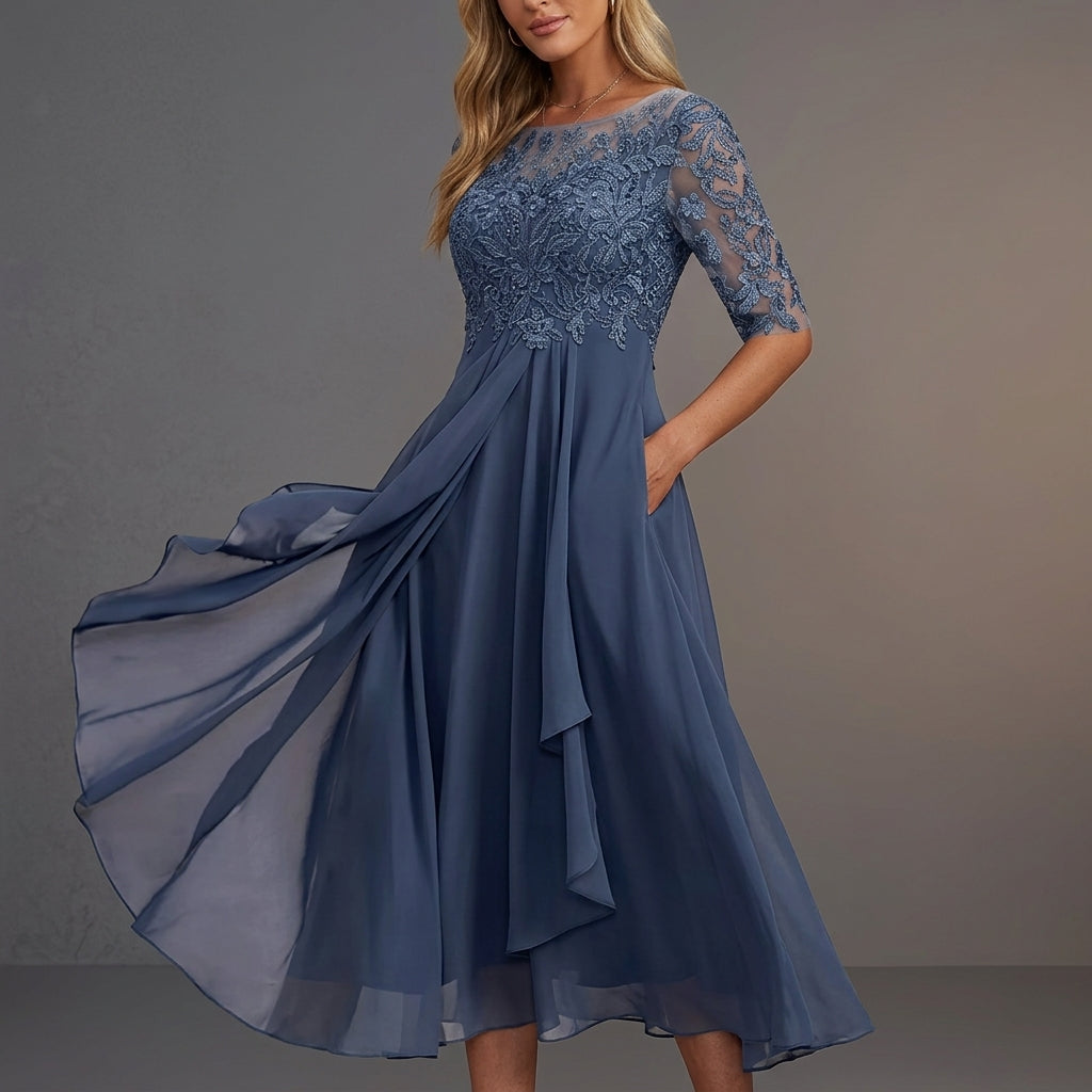 Hazel | Modena Lace Bodice Occasion Dress