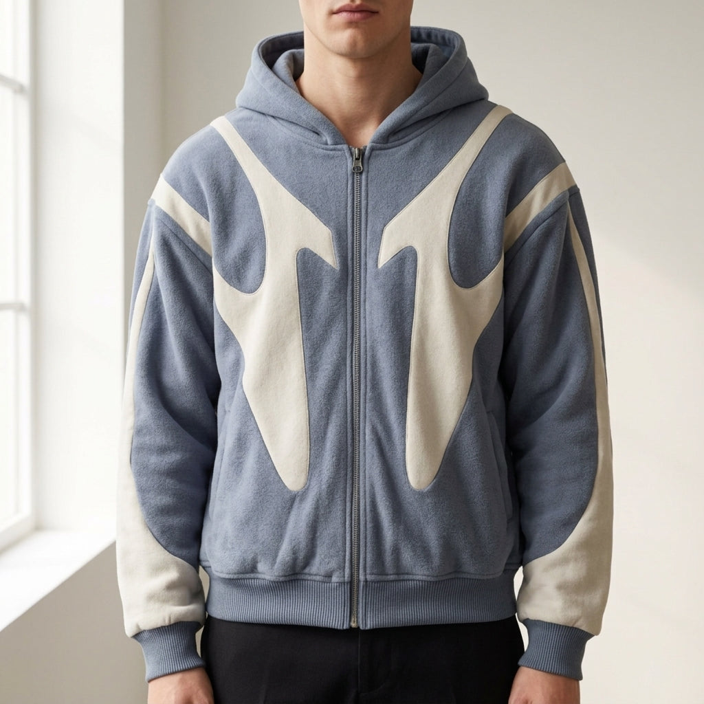 Hudson | Ericeira Abstract Graphic Zip Hoodie