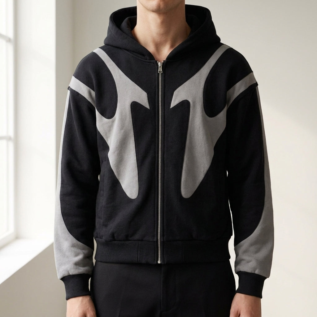Hudson | Ericeira Abstract Graphic Zip Hoodie
