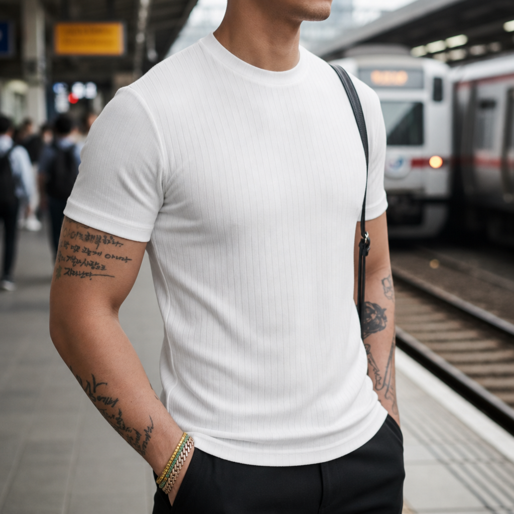 Hudson | Monemvasia Ribbed Fitted T-Shirt