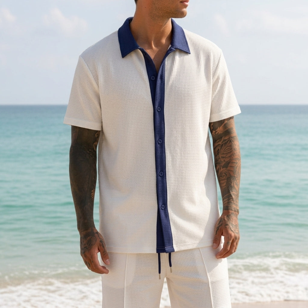 Isaac | Portofino Contrast-Trim Co-ord Set