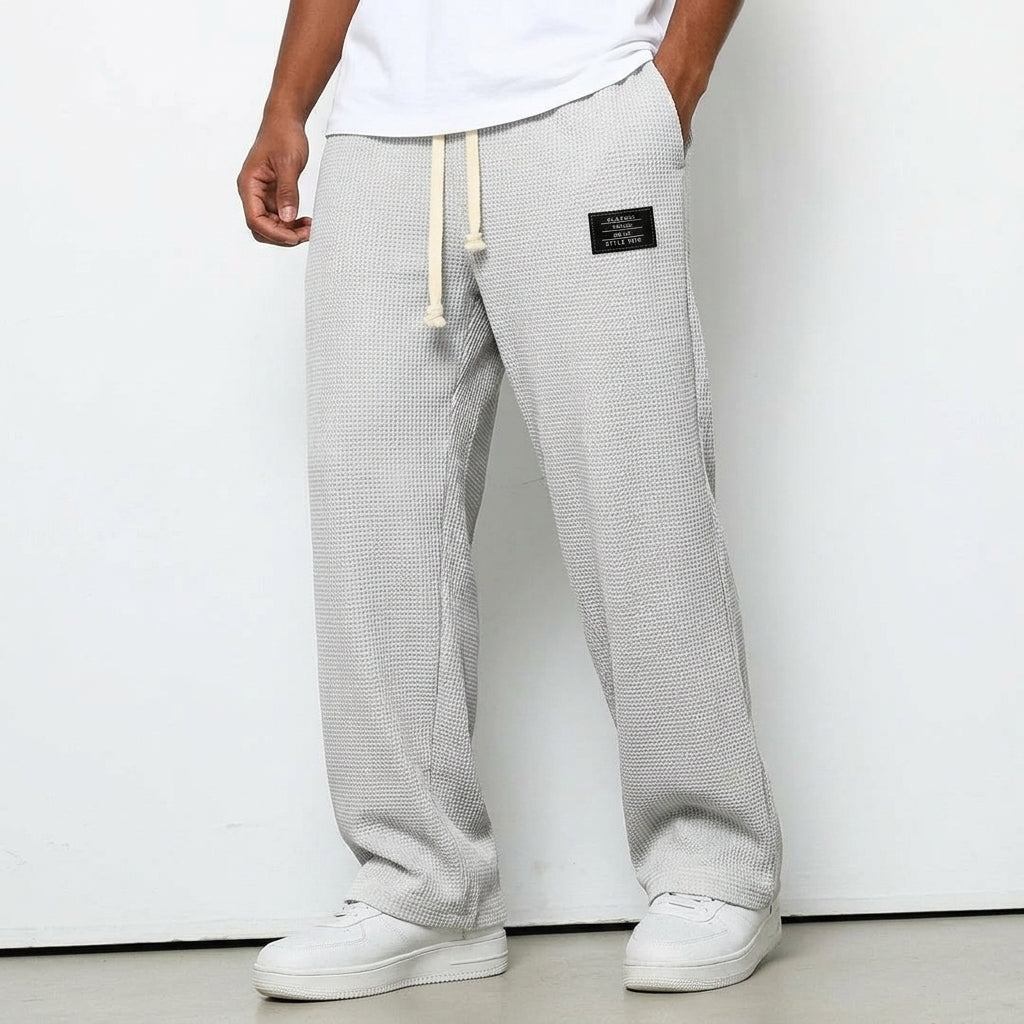 Isaac | Sorrento Waffle Wide Leg Trousers