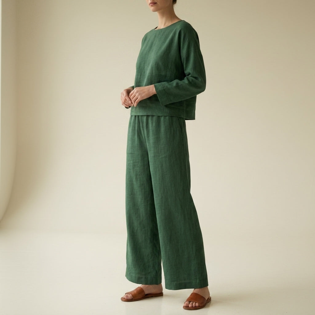 Isabella | Kythnos Linen Wide-Leg Set