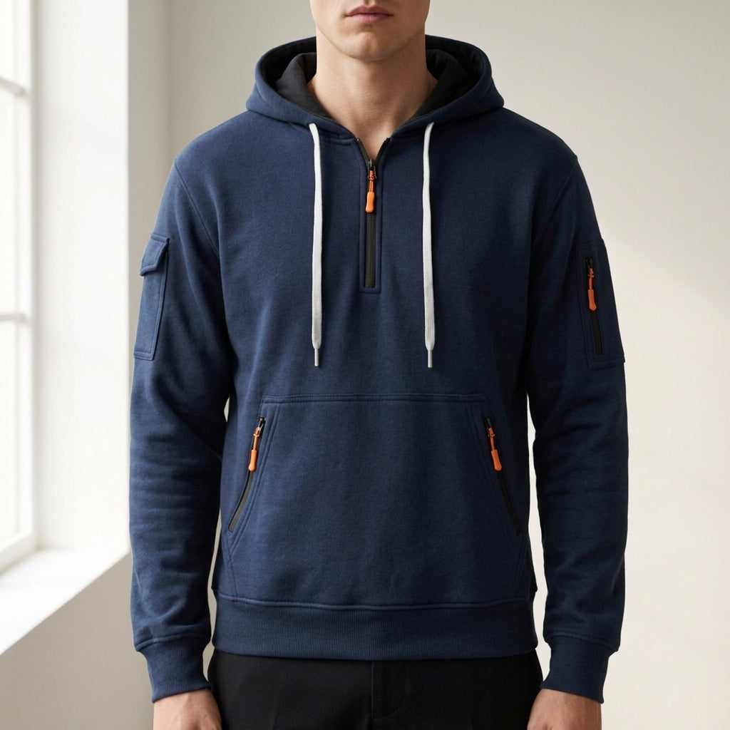 Jackson | Comillas Multi-Pocket Quarter-Zip Hoodie