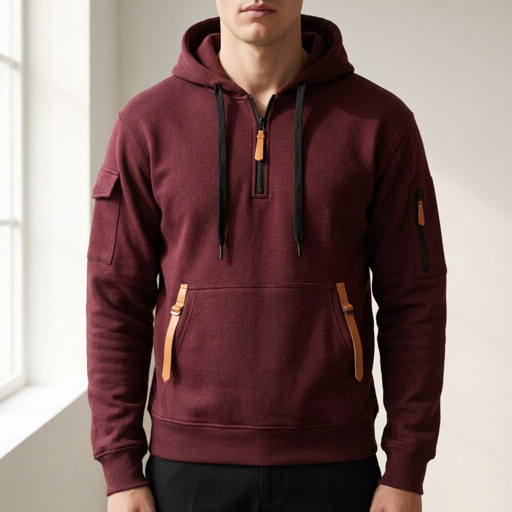 Jackson | Comillas Multi-Pocket Quarter-Zip Hoodie