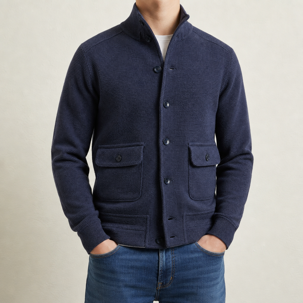 James | Antequera Stand Collar Knit Jacket