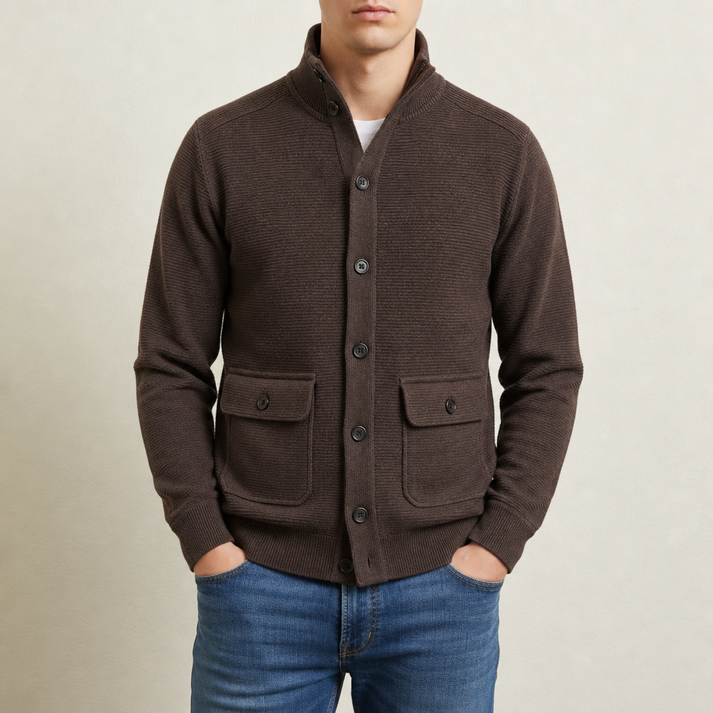 James | Antequera Stand Collar Knit Jacket