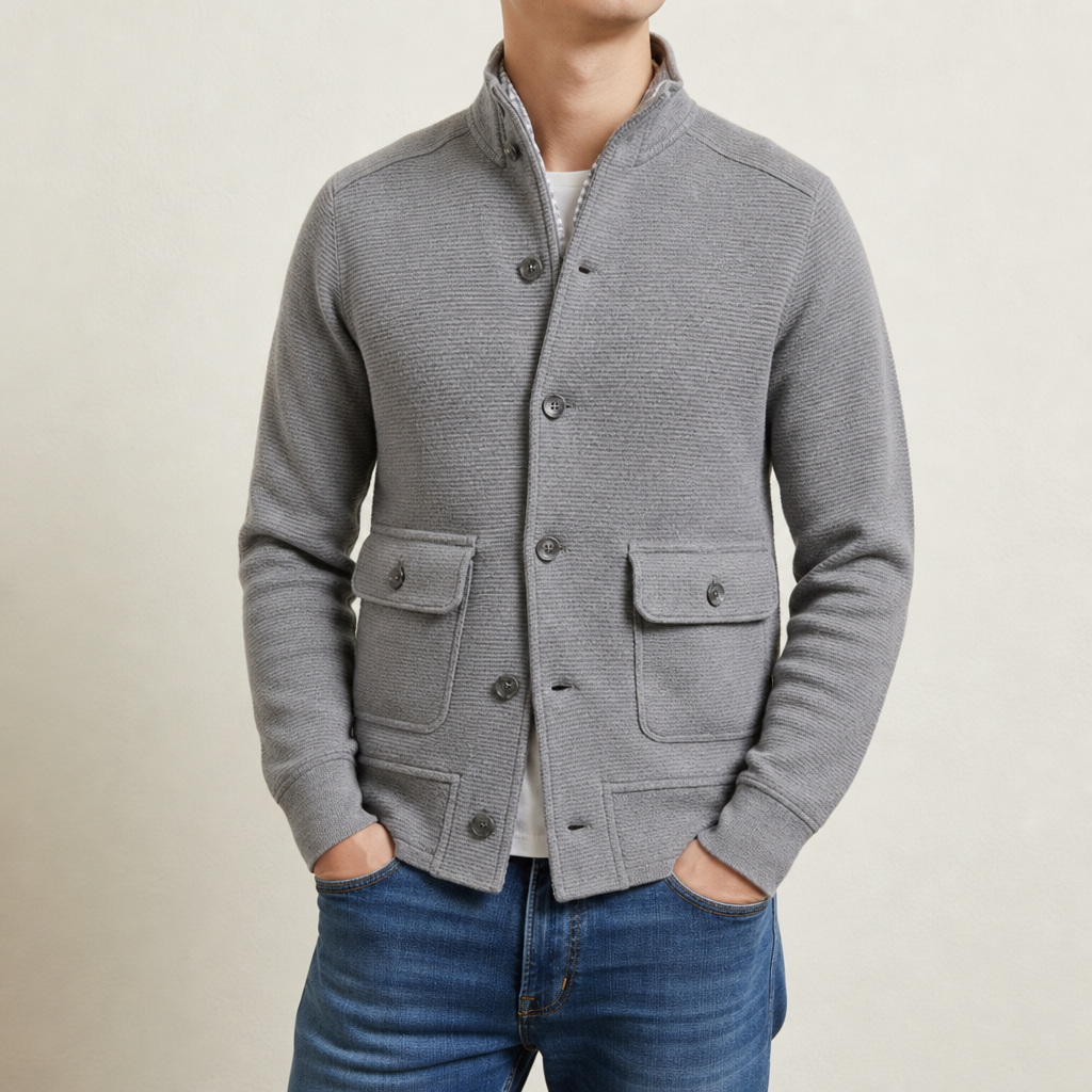 James | Antequera Stand Collar Knit Jacket