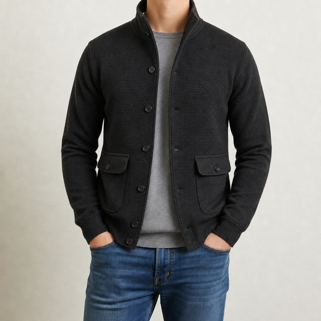 James | Antequera Stand Collar Knit Jacket